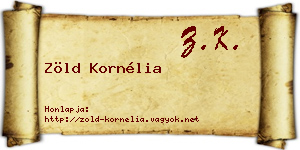Zöld Kornélia névjegykártya